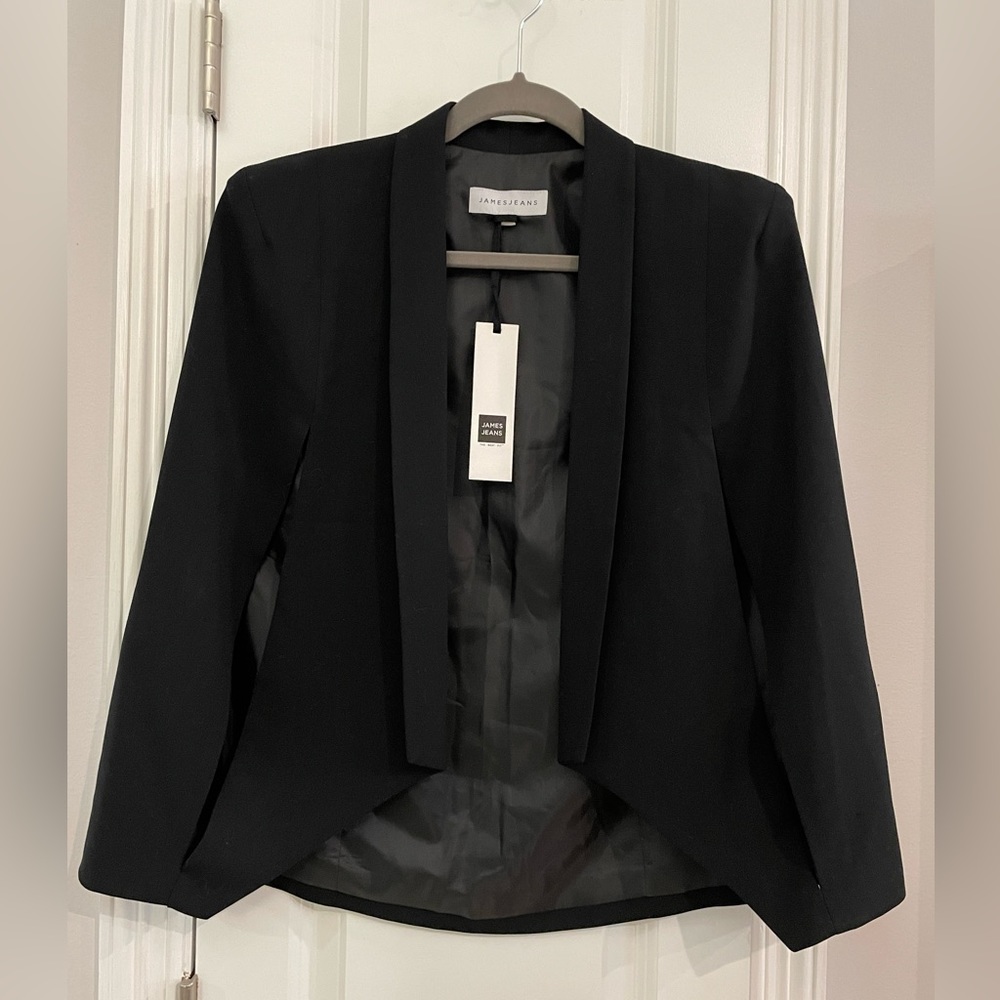 James Jeans Cape Blazer Jacket Black Small